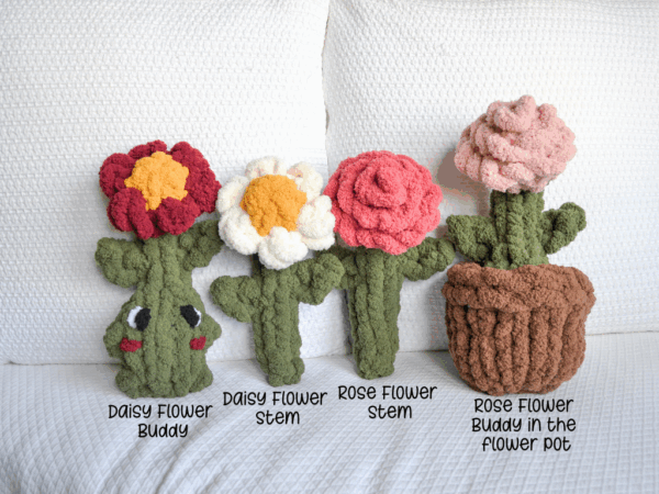Flower Stems VIDEO TUTORIAL & *MODIFICATION* for Potted Heart Flower Buddy Pattern - Image 3